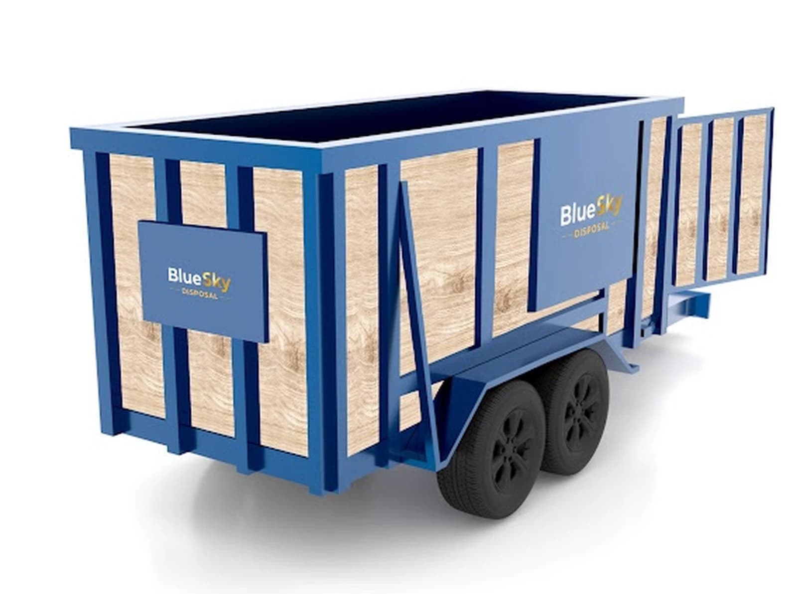 Blue Sky Disposal 10-yard rubber-wheeled dumpster
