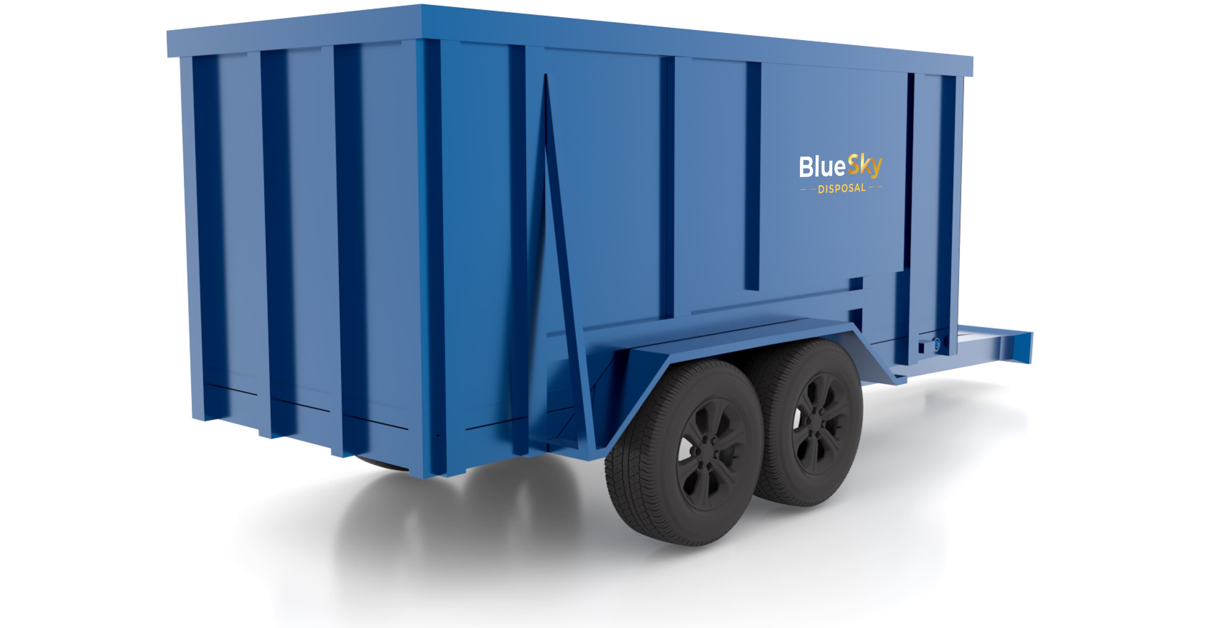 Blue Sky Disposal 10-yard rubber-wheeled dumpster