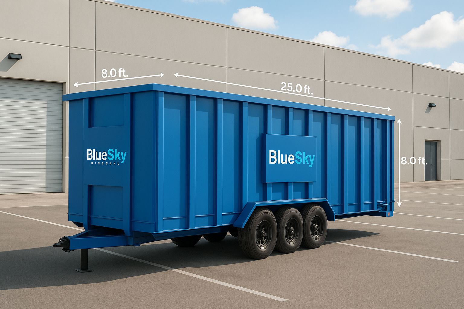 Rubber-Wheeled Dumpsters